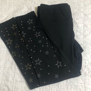 Betsey Johnson Star Leggings L
